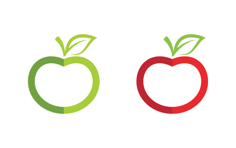 Apple fresh Nutrition vector design icon illustration v.3 Logo Template