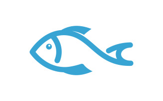Fish icon illustration Logo design template v.13