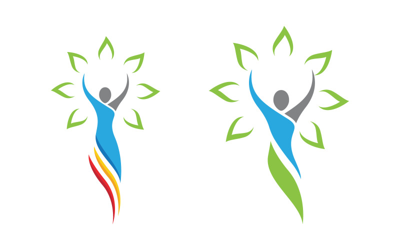 Healthy life people logo sign illustration vector design v.15 Logo Template