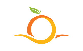 Orange fresh juice logo design Vector icon illustration v.11
