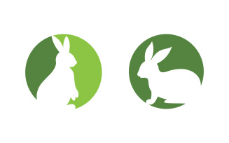 Rabbit Logo icon illustration design template v.4