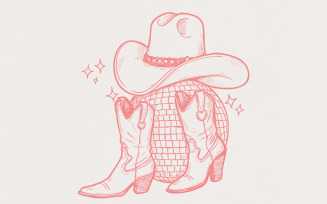 Disco Space Cowgirl PNG, Digital Download, Trendy Western Designs, Cowgirl Clipart, Space Cowgirl