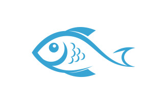 Fish icon illustration Logo design template v.14