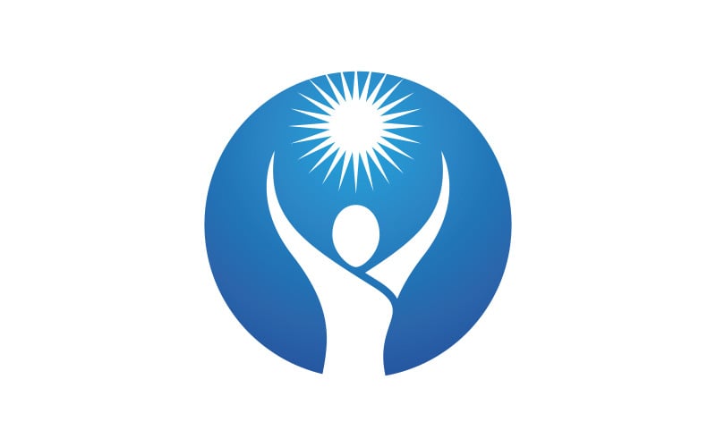 Healthy life people logo sign illustration vector design v.5 Logo Template