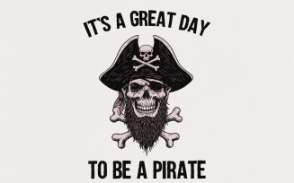 It's a Great Day to Be a Pirate png, Pirate Mascot School Spirit, Pirate Boy Girl png, School