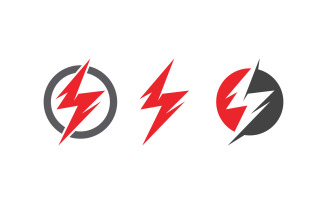 Lightning Power Logo Template vector icon illustration design v.3