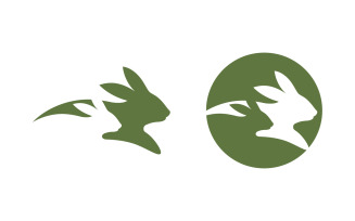 Rabbit Logo icon illustration design template v.7