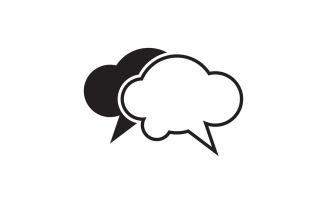 Speech bubble message icon Logo template design v.12