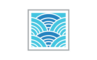 Water wave Nature icon Logo vector illustration v.2