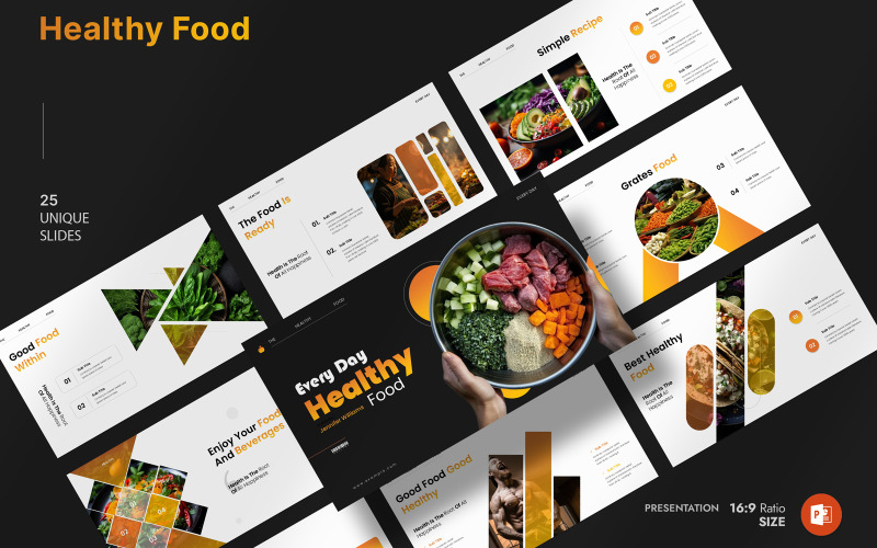 Healthy Food Presentation Template PowerPoint Template