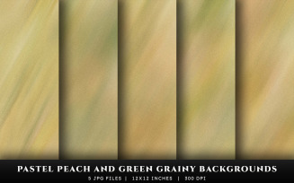 Pastel Peach and Green Grainy Texture Backgrounds