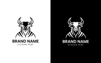 Aggressive bull head logo-798