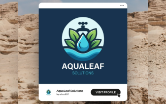 AquaLeaf Solutions – Professional Water & Eco-Friendly Logo Design