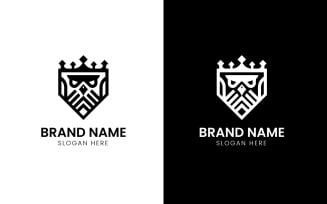 Crown owl bird mascot logo-793