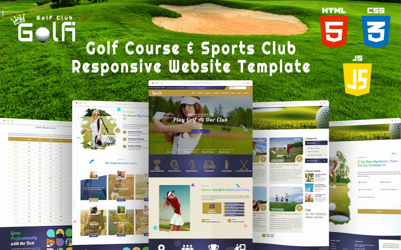 Golfi - Golf Course & Sports Club Responsive Website Template