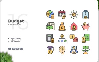 16 Budget Icon Color Collection