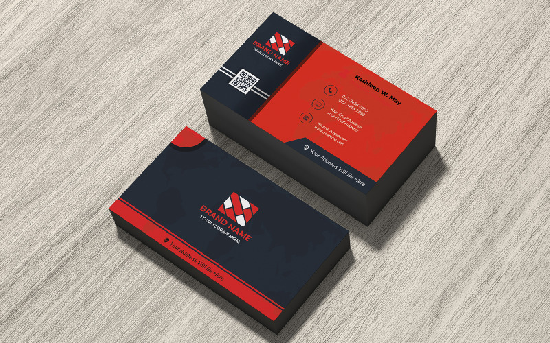 Multipurpose Business Card Template - E-card - Visiting Cards 813 Corporate Identity