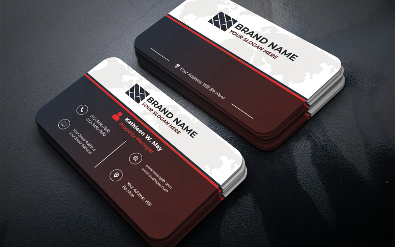 Multipurpose Business Card Template - E-card - Visiting Cards 814 Corporate Identity