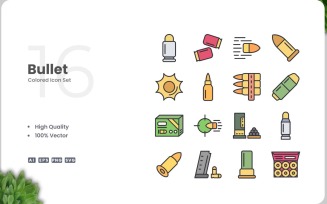 16 Bullet Icon Color Collection