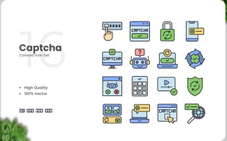 16 Captcha Icon Color Collection
