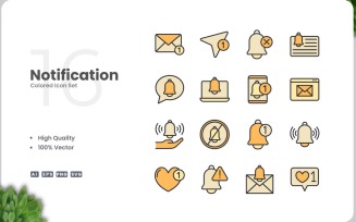 16 Notification Icon Color Set