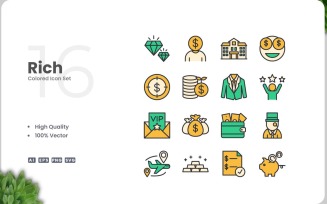 16 Rich Icon Color Collection