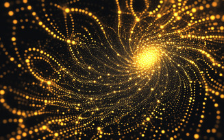 Golden Particle Swirl Background