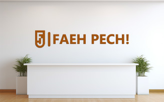 Inside wall logo mockup design
