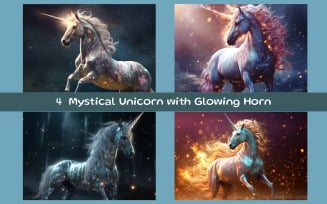 Mystical Unicorn with Glowing Horn