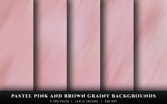 Pastel Pink and Brown Grainy Texture Backgrounds