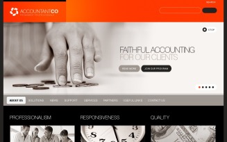 Accounting Website PSD Template