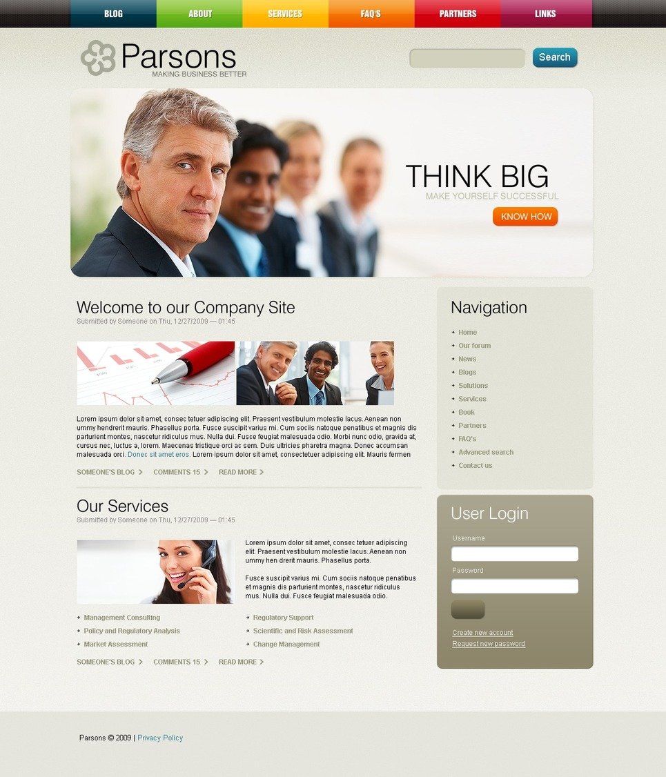 Business PSD Template New Screenshots BIG