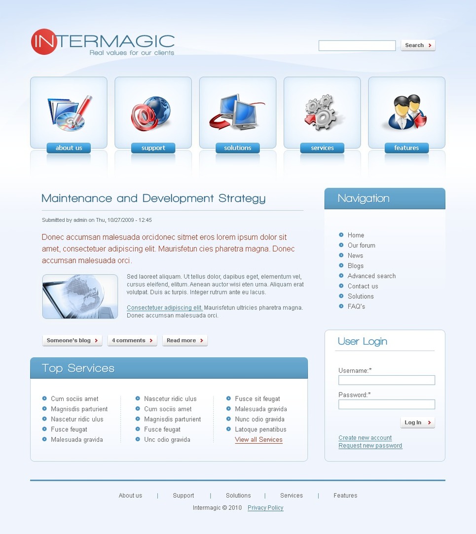 Business PSD Template New Screenshots BIG