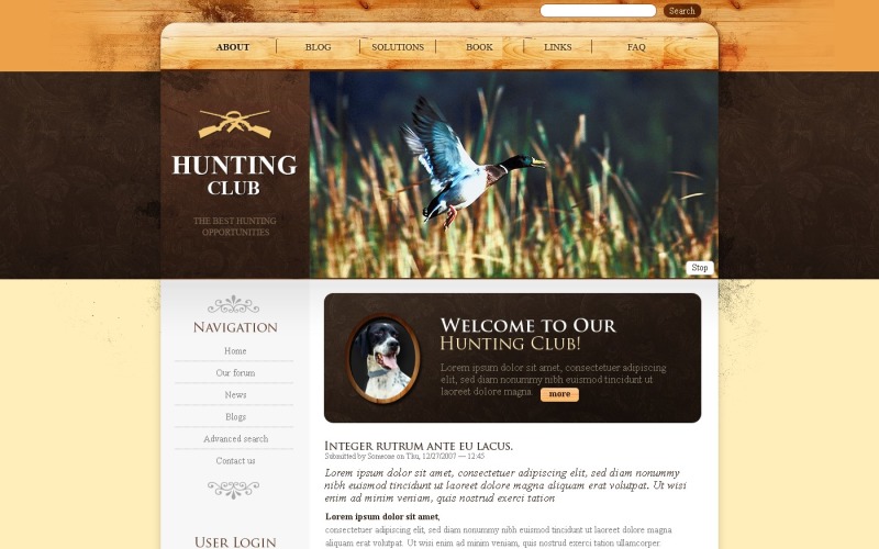 Hunting PSD Template