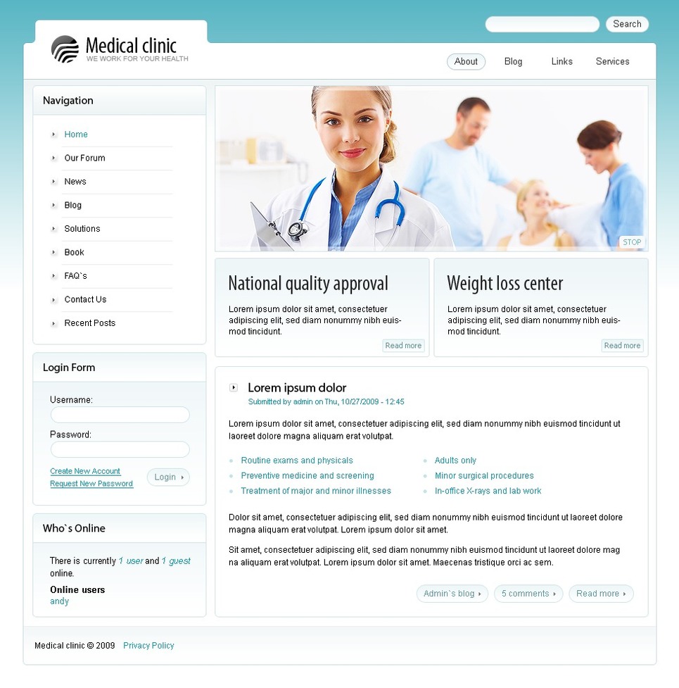 Medical PSD Template New Screenshots BIG