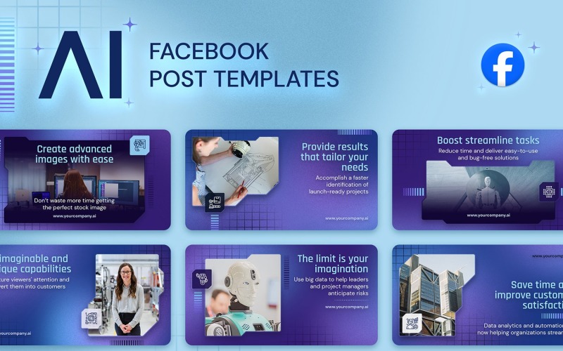 AI Facebook Banner Templates Social Media