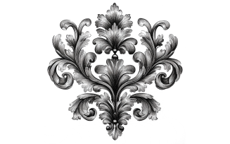 Baroque Floral Ornament Design Transparent Png