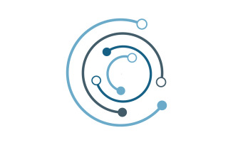 C Letter Circuit Digital Modern Logo Template design