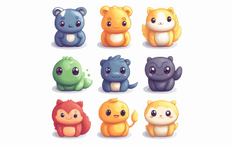Cute Animal Illustrations Design
