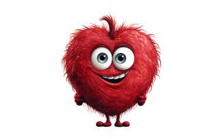 Fluffy Heart Transparent Background