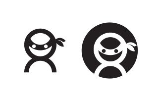 Head Ninja character vector icon illustration design v.1