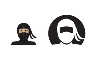 Head Ninja character vector icon illustration design v.2