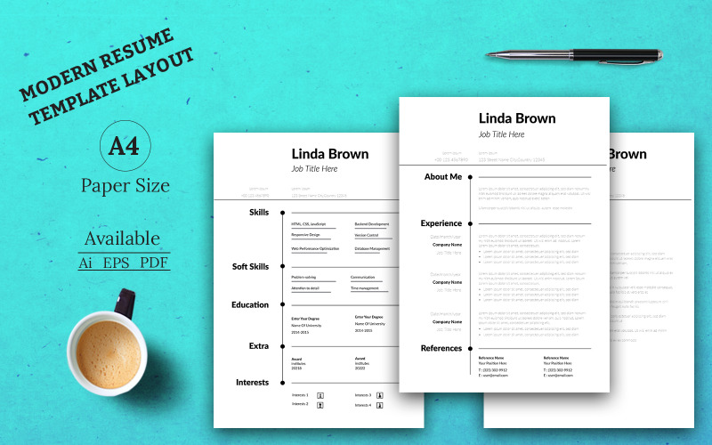 Mond Blowing Resume Layout Resume Template