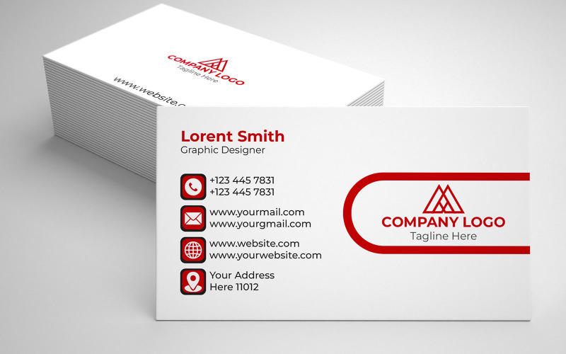 Visiting Card - Minimal Individual Business Card Corporate Identity