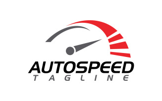 Auto Speedometer vector illustration icon Logo design v.2