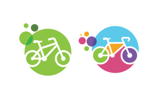 Bike sport icon logo vector illustration design template v.1