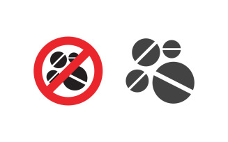 Medical Drug Vector icon Illustration design template v.1