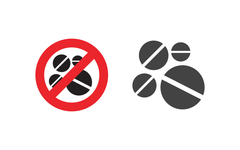 Medical Drug Vector icon Illustration design template v.1 Logo Template