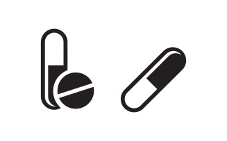 Medical Drug Vector icon Illustration design template v.2