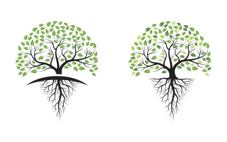 Tree icon illustration design template v.13